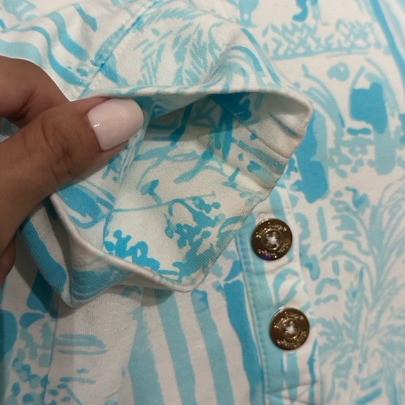 Lilly Pulitzer Captain La Via Loca Printed Pullover Popover Size Large - Picture 6 of 8